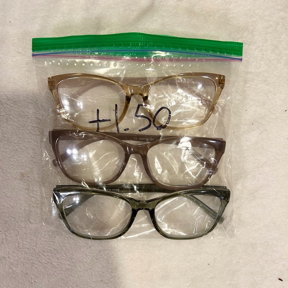 Set of Three Stylish Reading Glasses